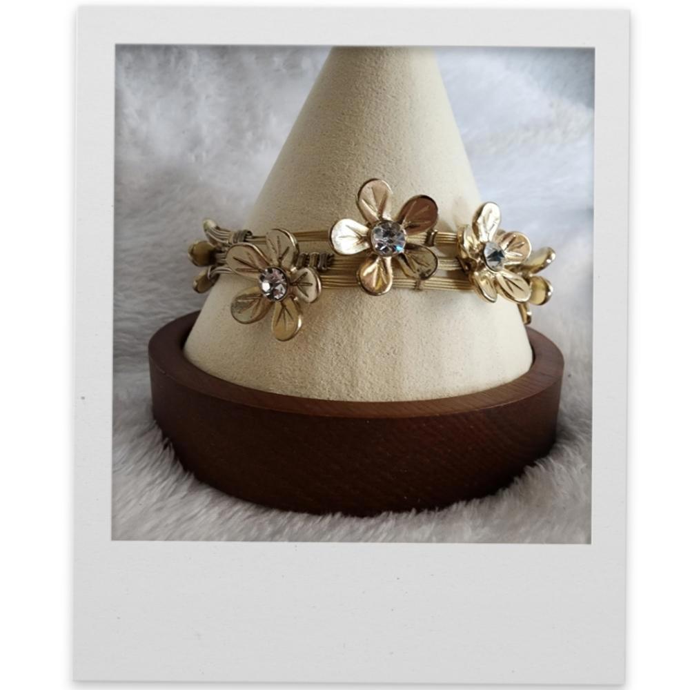 Gold Flower Bangles - image 2